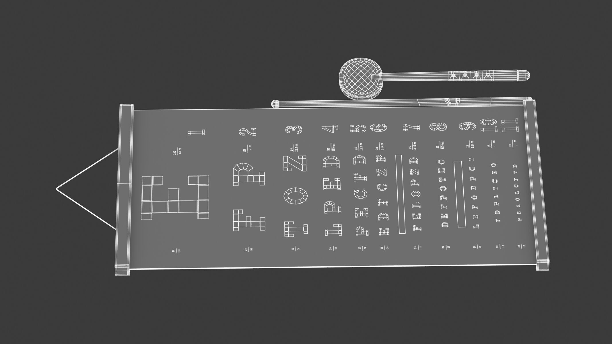 Medical Eye Chart 3D model_9