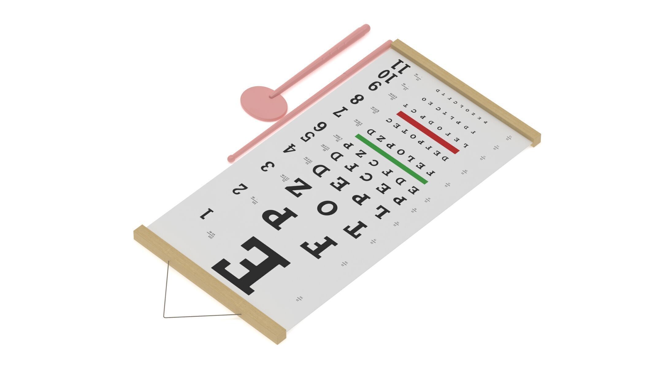 Medical Eye Chart 3D model_3