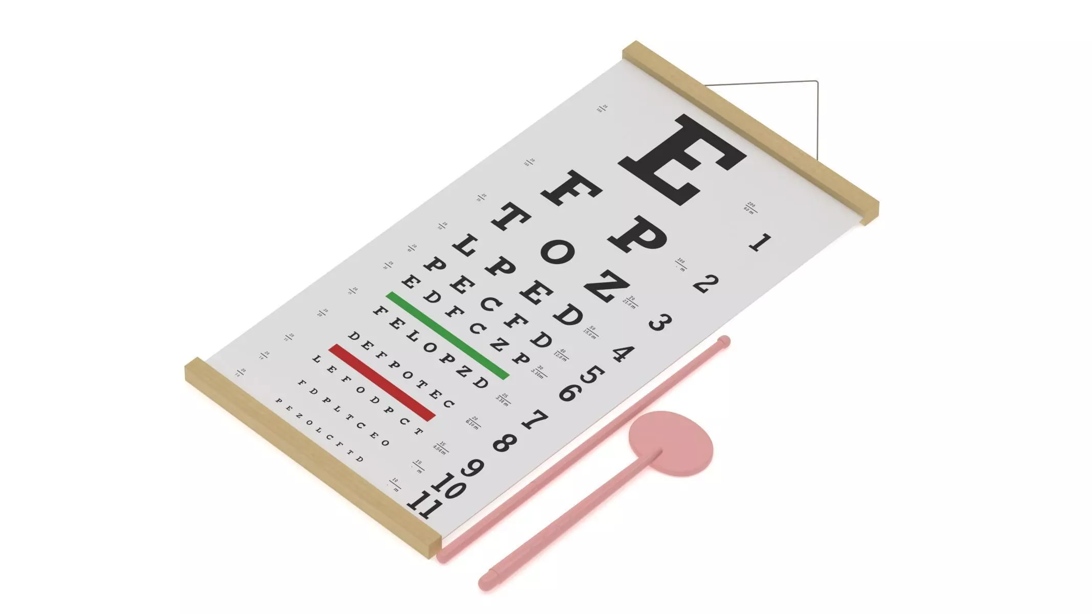 Medical Eye Chart 3D model_0
