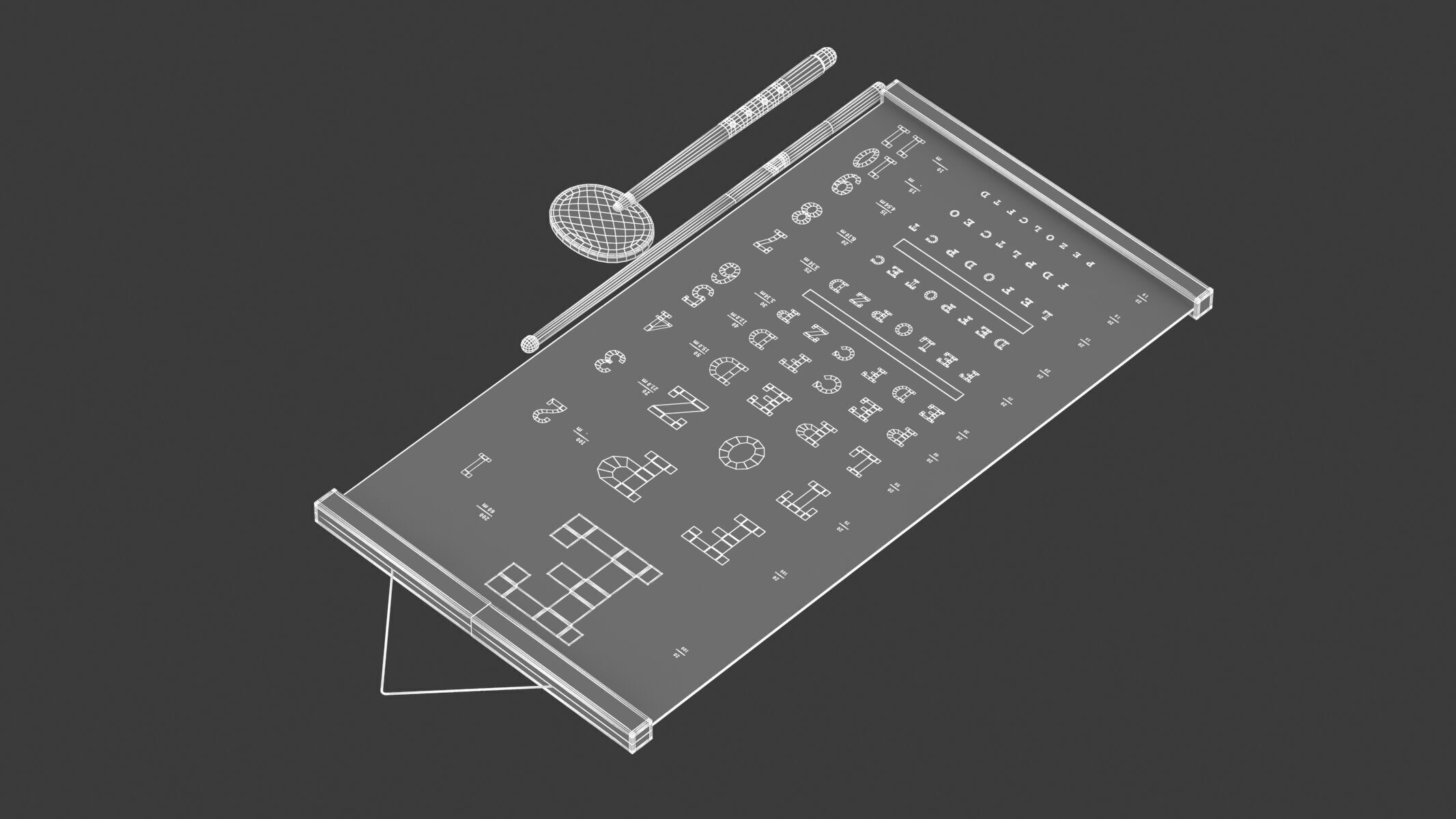 Medical Eye Chart 3D model_8
