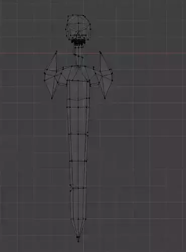 Low-Poly Hand-Painted Skull Sword Stylized Fantasy Weapon