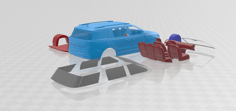 Kia Carnival 2025 - 3D Printable Model in Separate Parts 3D print model_5