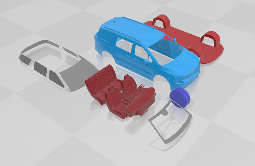 Kia Carnival 2025 - 3D Printable Model in Separate Parts 3D print model_7