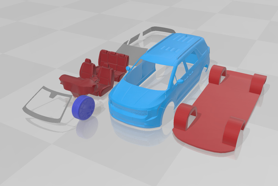 Kia Carnival 2025 - 3D Printable Model in Separate Parts 3D print model_1
