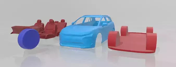 Skoda Elroq 2025 - Printable Car in Separate Parts 3D print model
