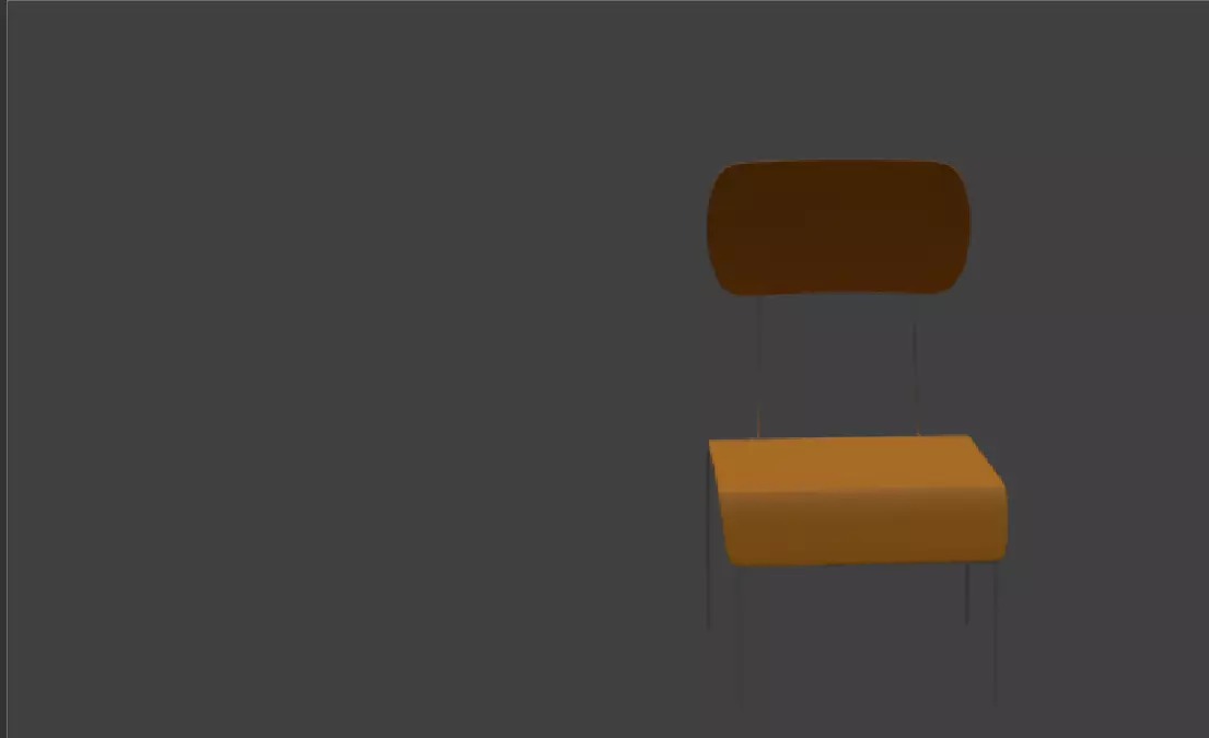 School Chair Realistic 3D Model Low-poly 3D model