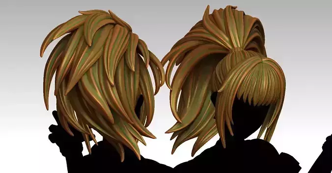 3D Hairstyles for girl V52 3D print model
