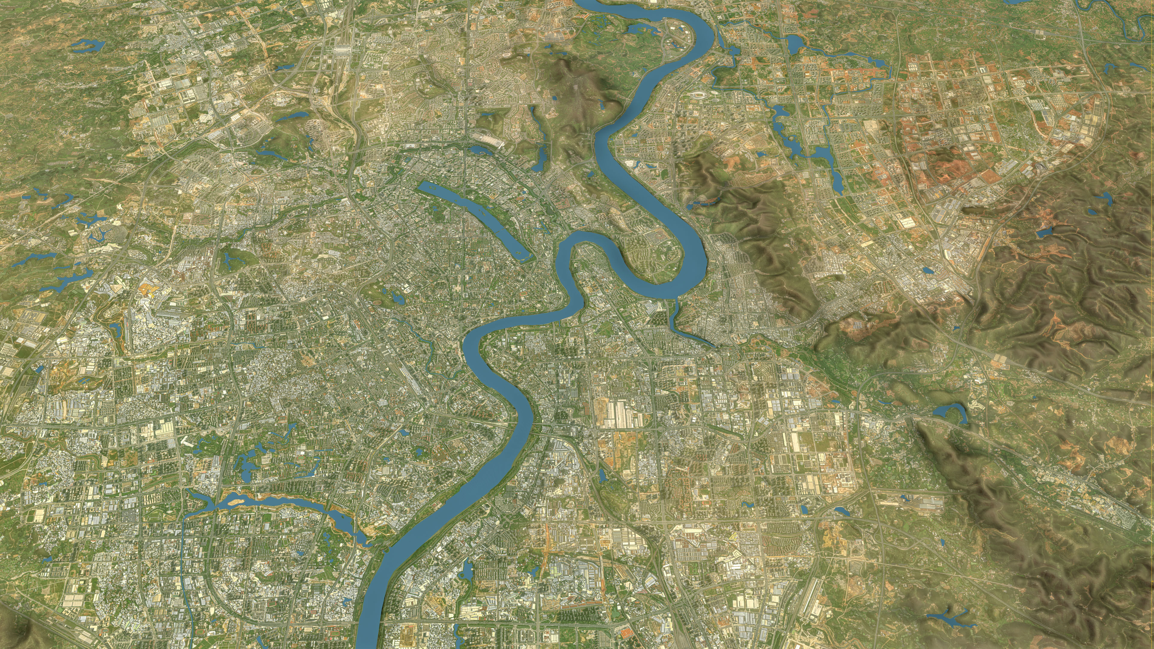 Nanning - Topography Terrain Low-poly 3D model_22