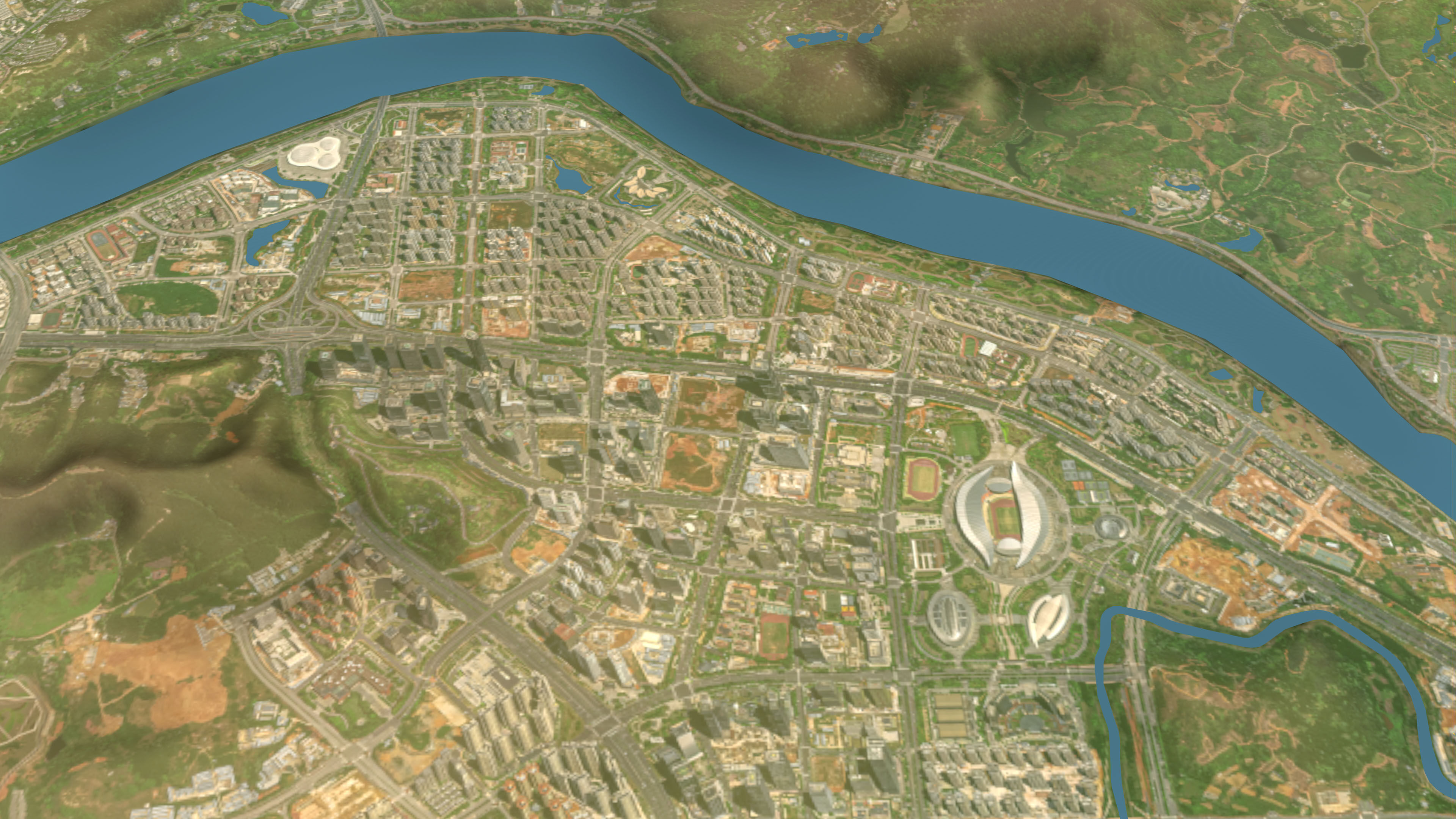Nanning - Topography Terrain Low-poly 3D model_16
