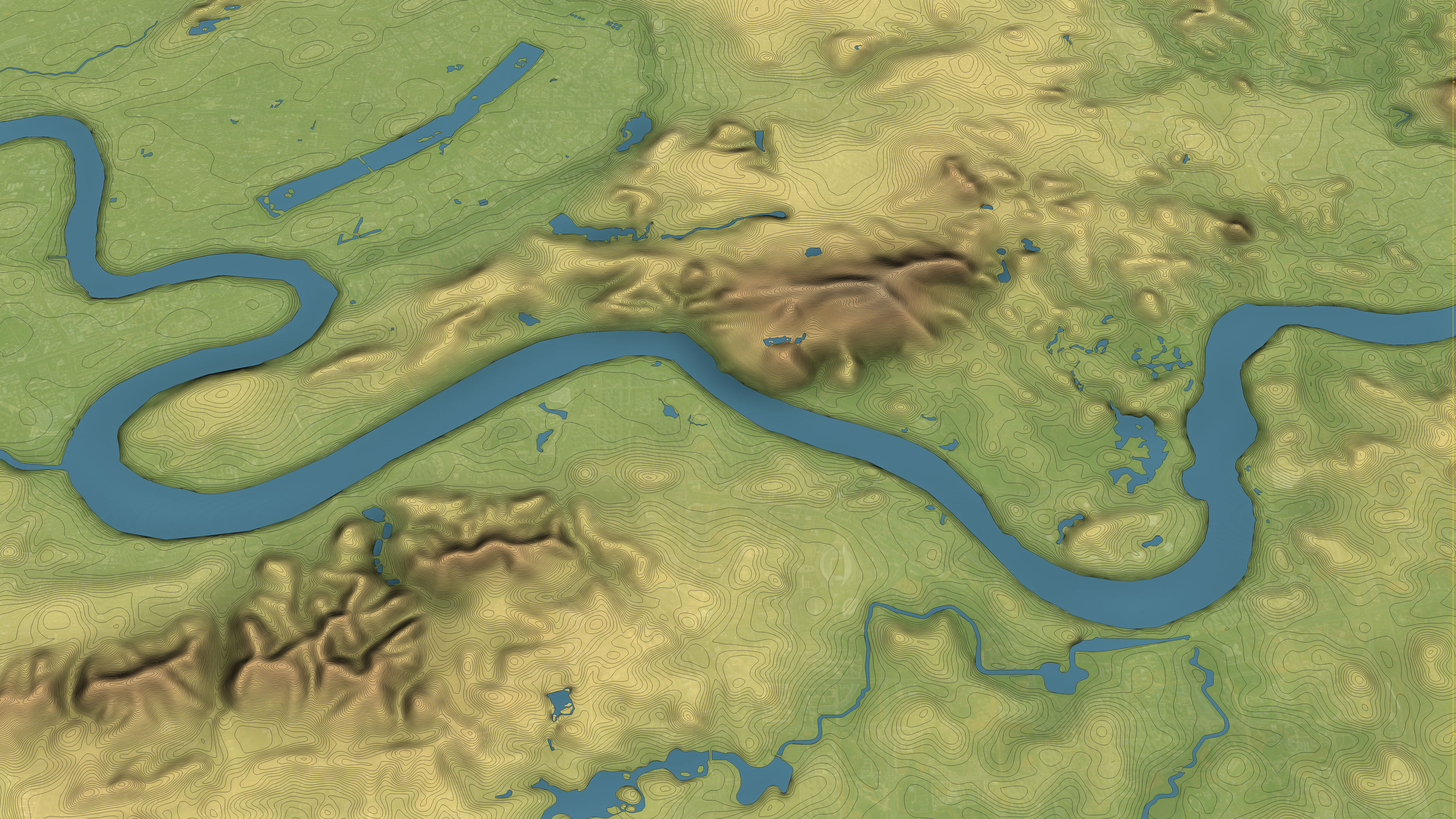 Nanning - Topography Terrain Low-poly 3D model_3