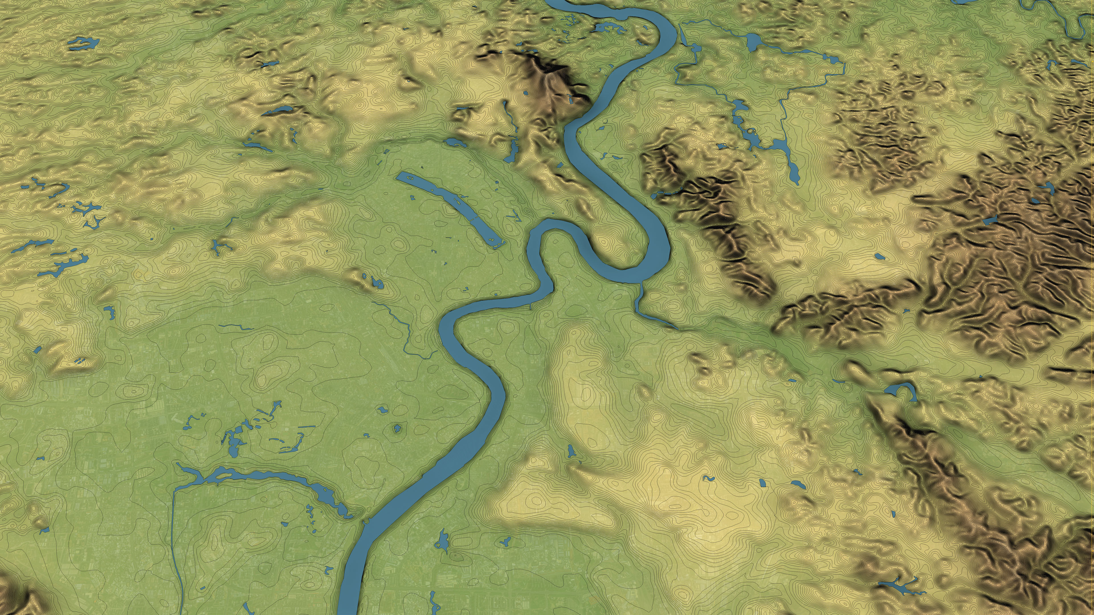 Nanning - Topography Terrain Low-poly 3D model_24