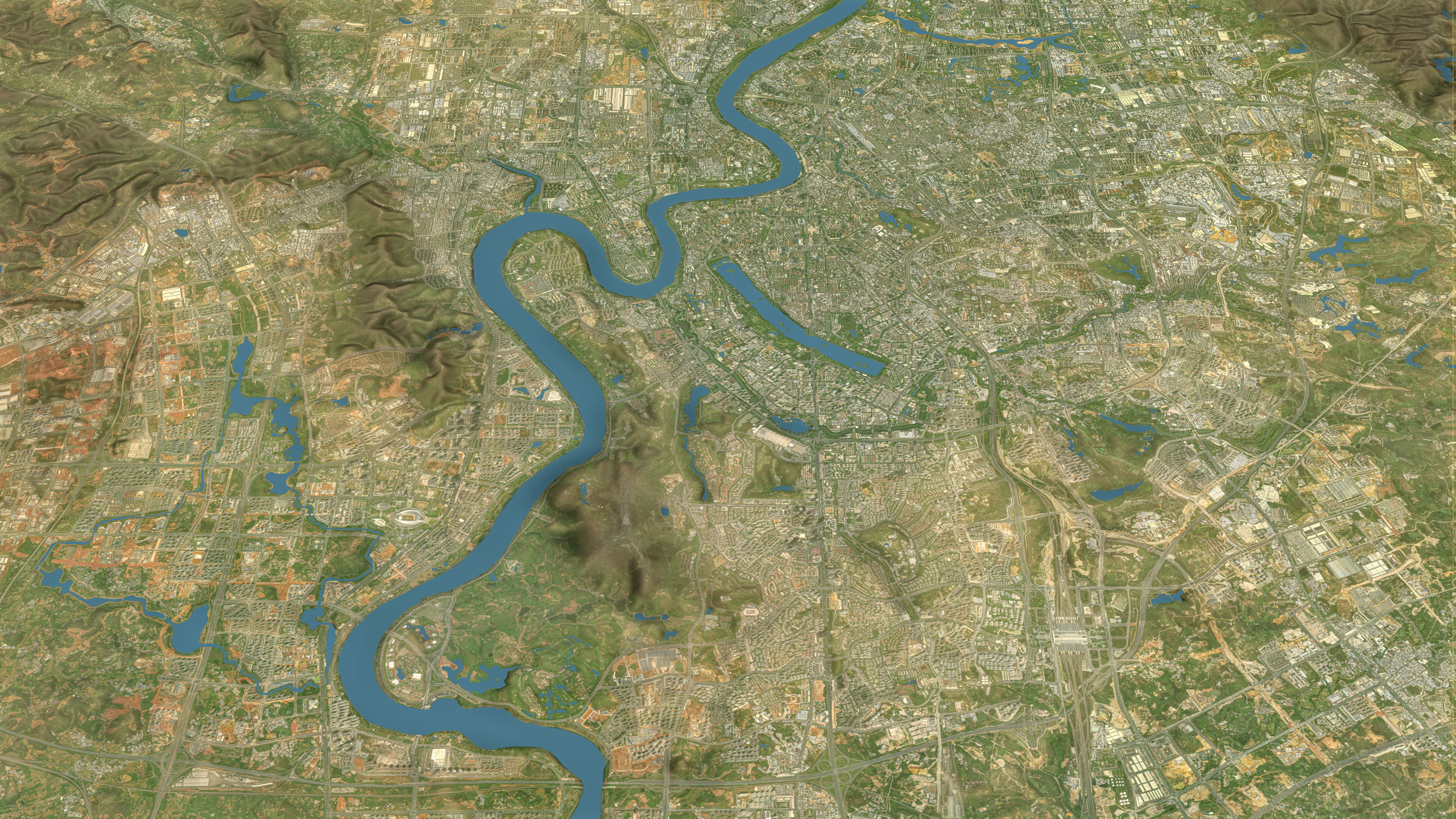 Nanning - Topography Terrain Low-poly 3D model_28