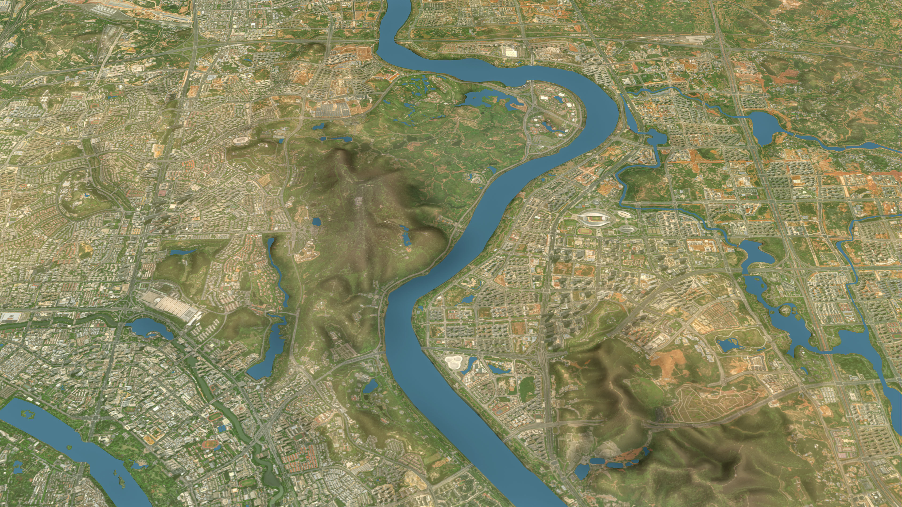 Nanning - Topography Terrain Low-poly 3D model_4