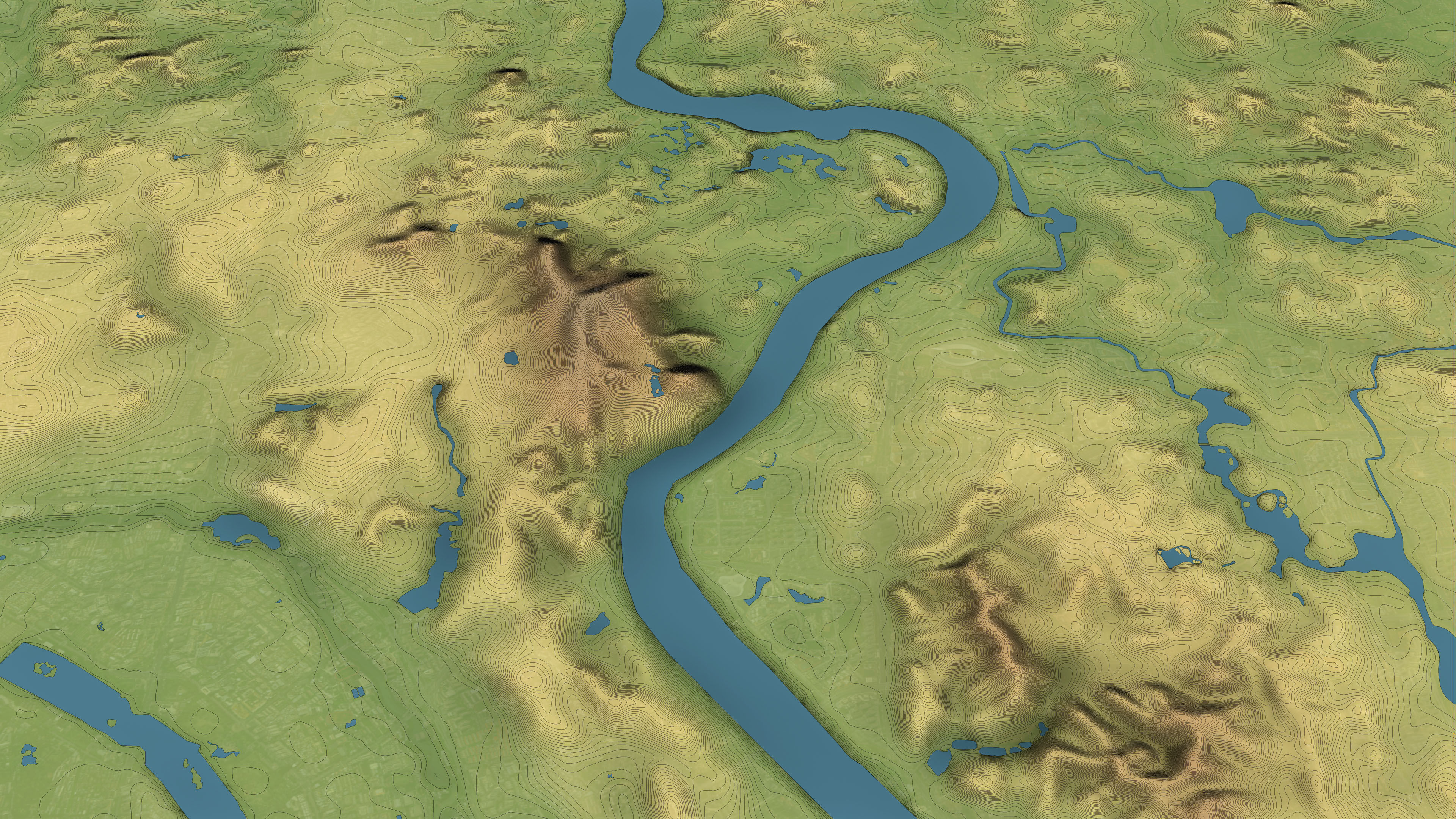 Nanning - Topography Terrain Low-poly 3D model_6