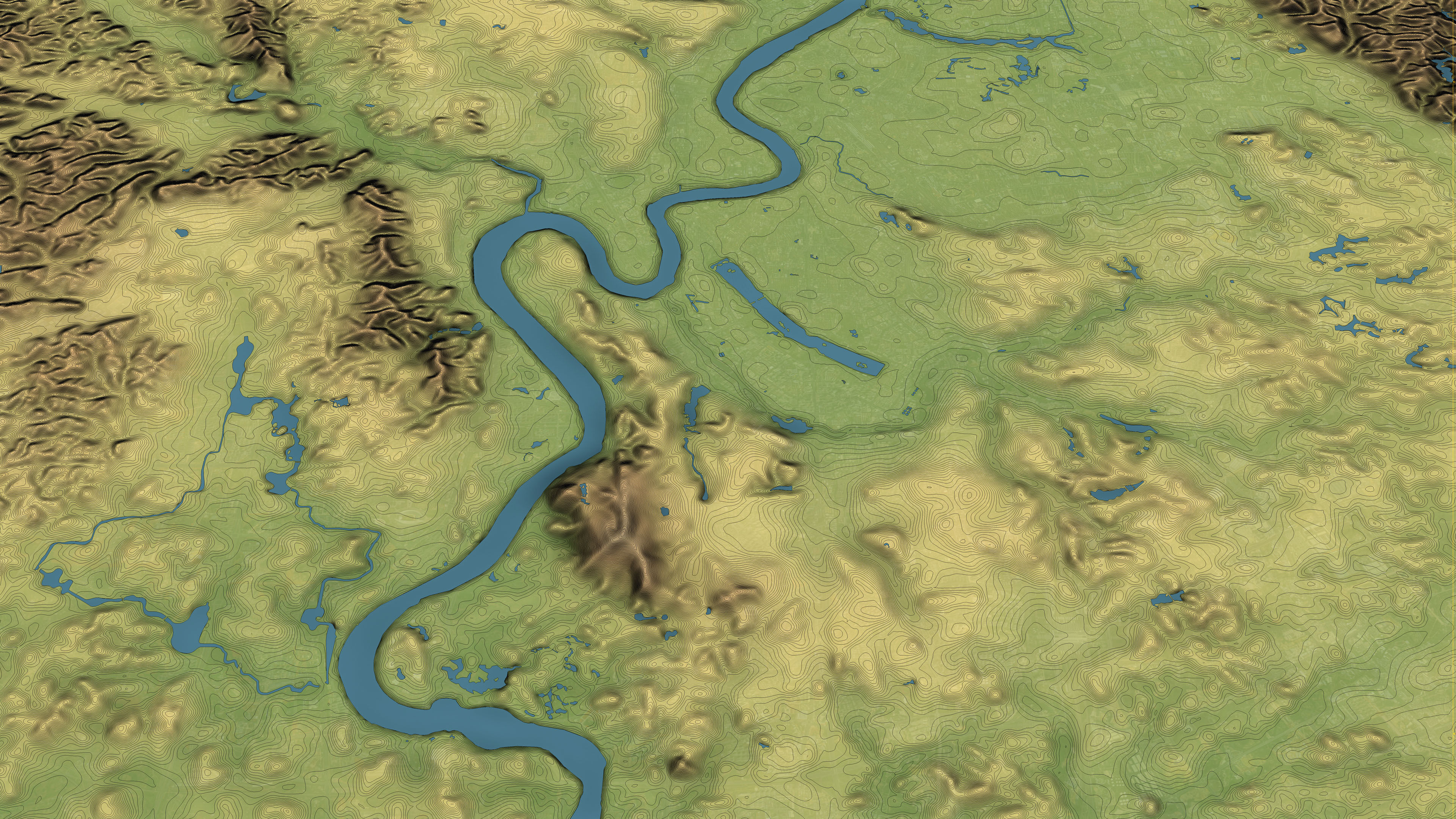 Nanning - Topography Terrain Low-poly 3D model_30