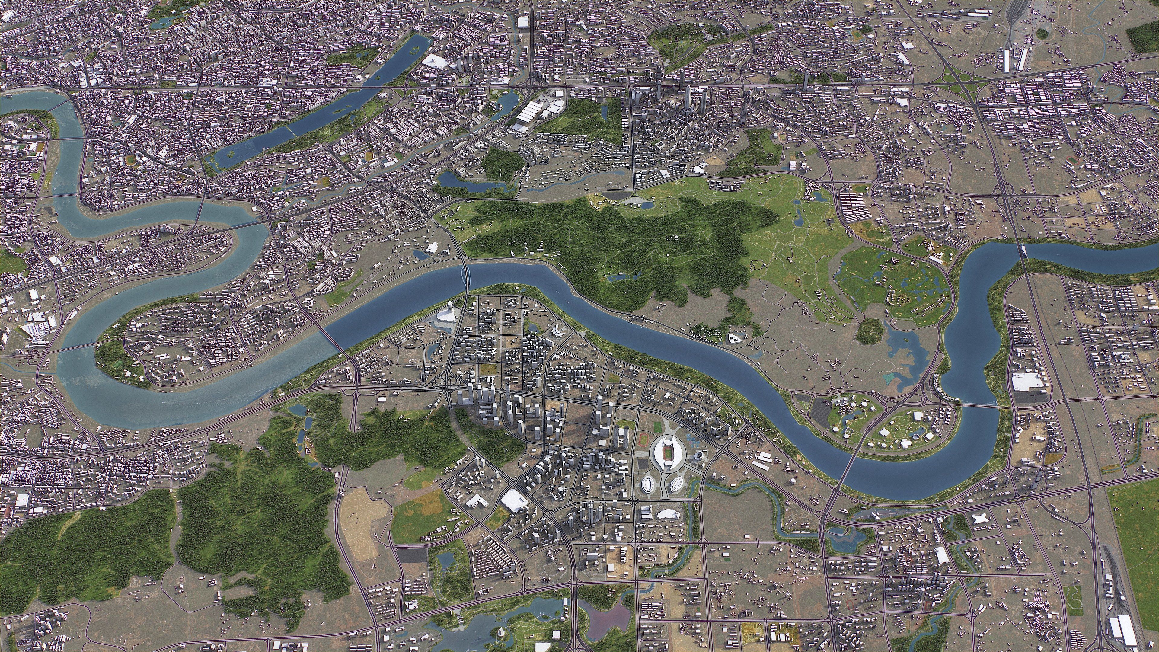 Nanning - Topography Terrain 3D Model 3D Model Collection_2