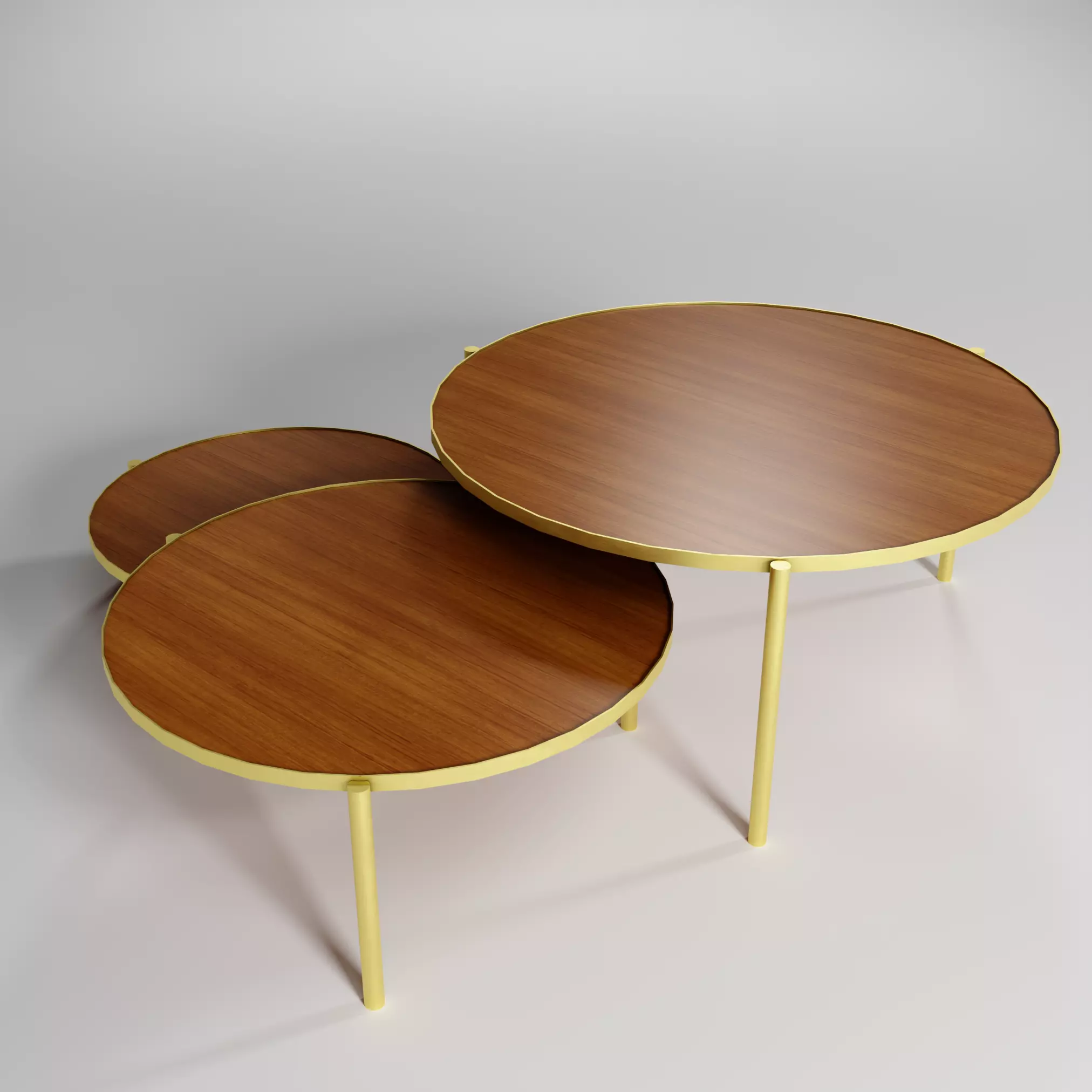 Coffee Table Island Low-poly 3D model_0