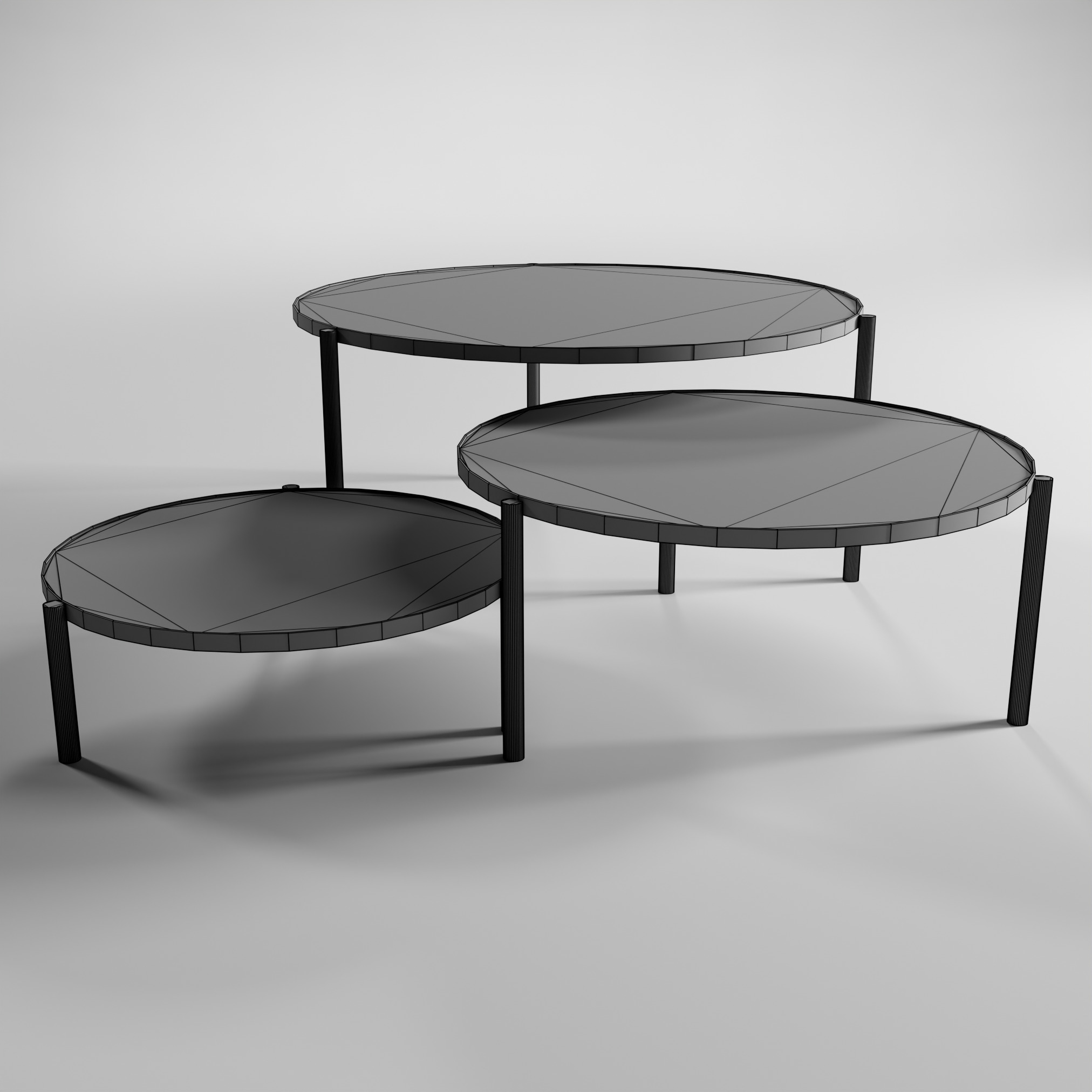Coffee Table Island Low-poly 3D model_8