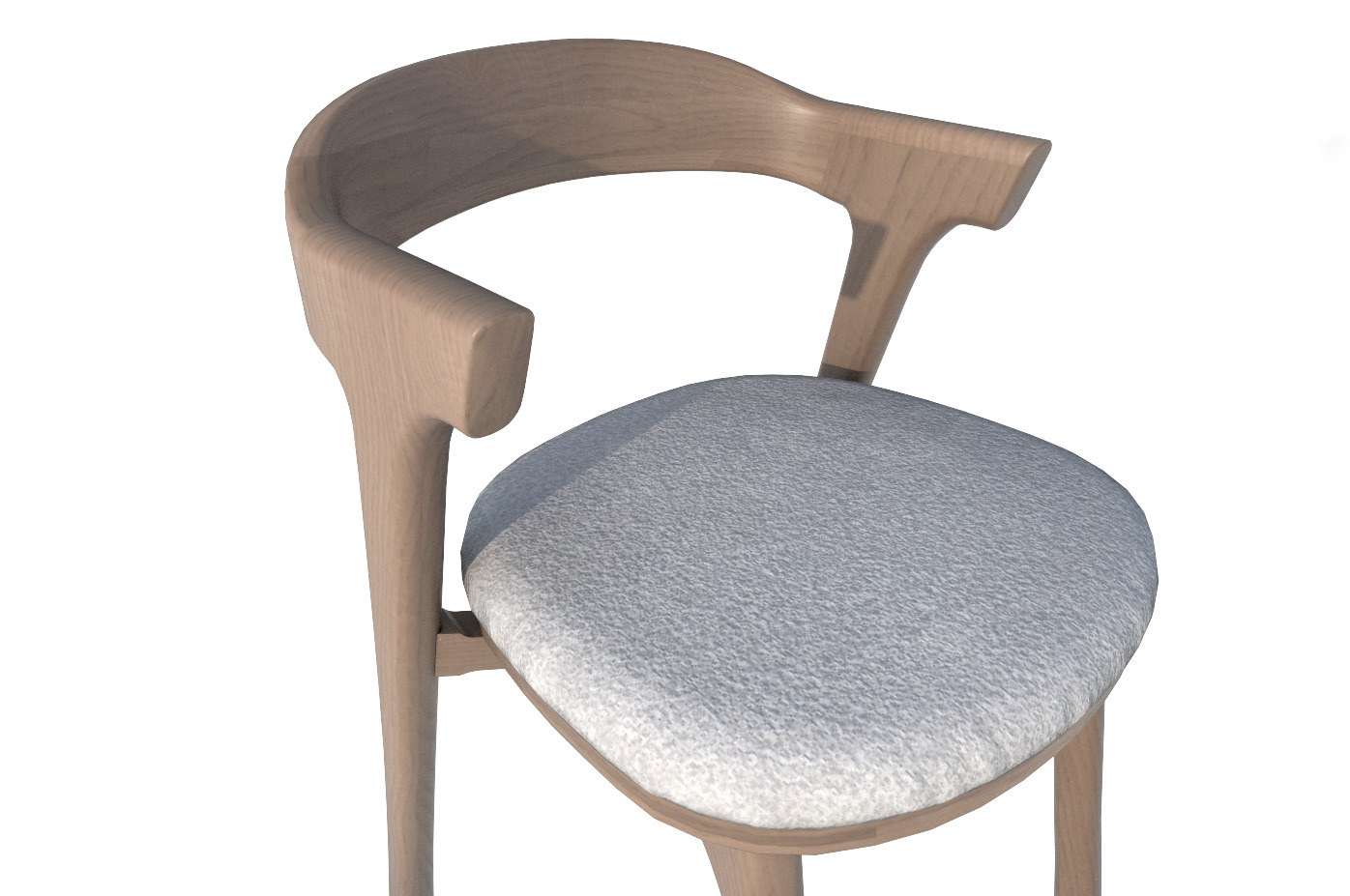 Modern Dining Table Low-poly 3D model_9