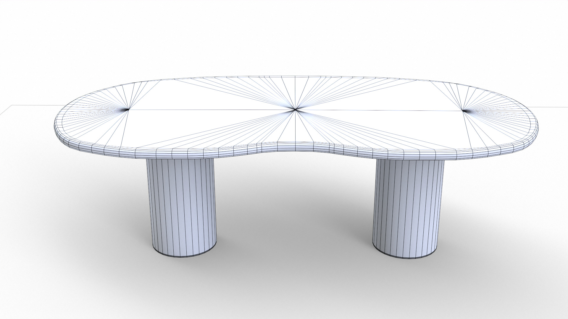 Modern Dining Table Low-poly 3D model_8
