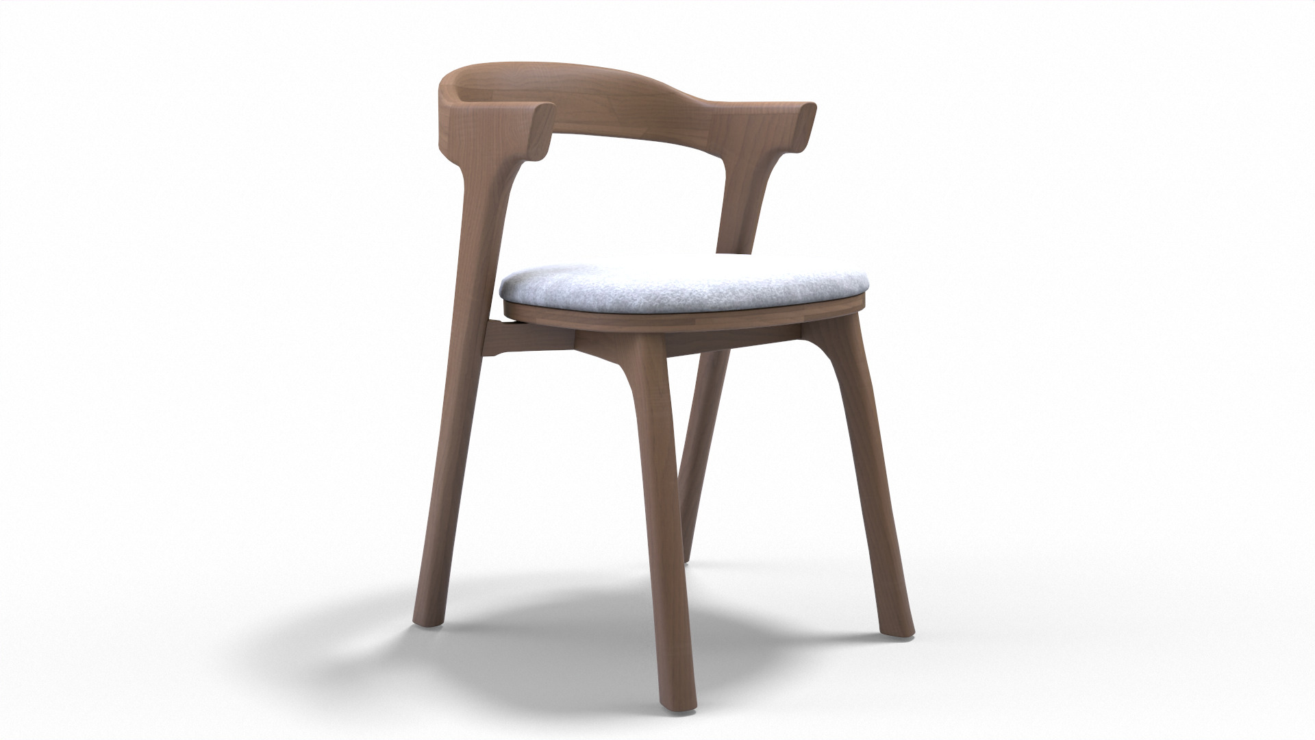 Modern Dining Table Low-poly 3D model_4