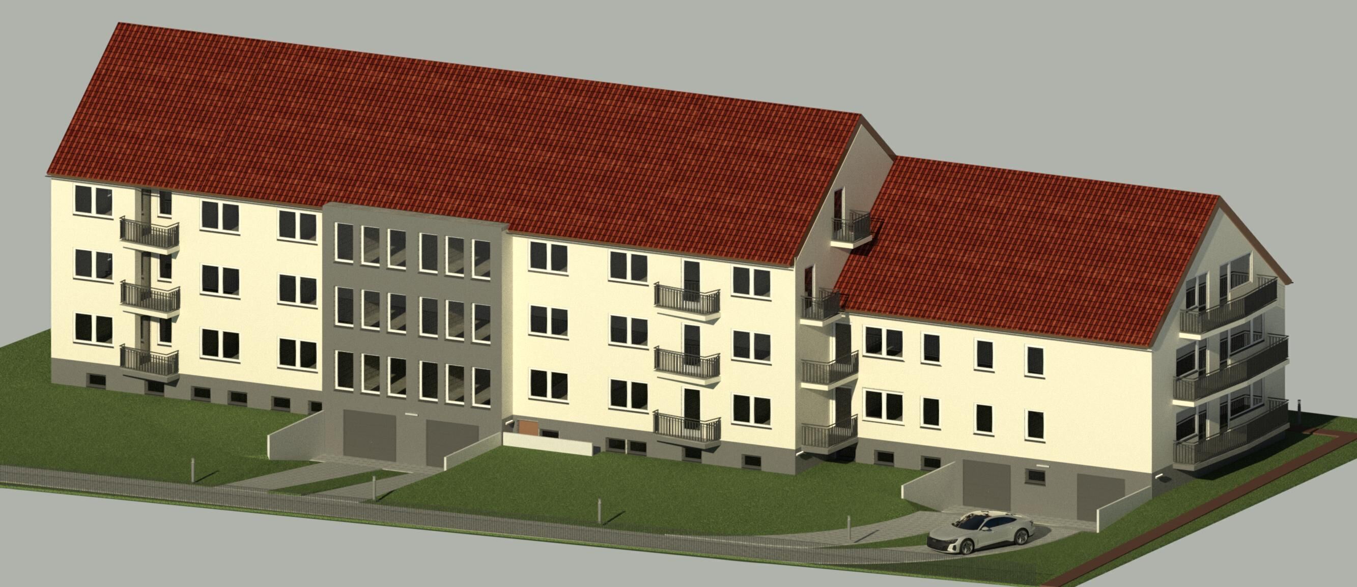 Deutsches Mehrfamilienhaus German apartment house 3D model_1