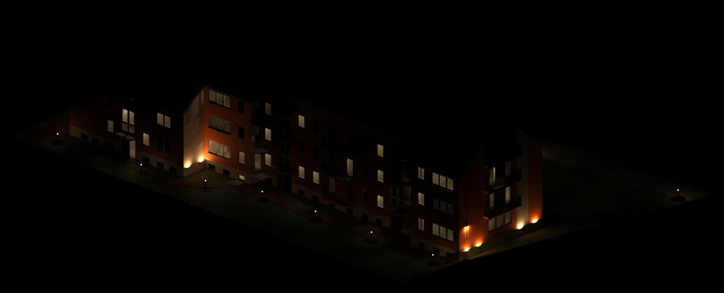 Deutsches Mehrfamilienhaus German apartment house 3D model_2