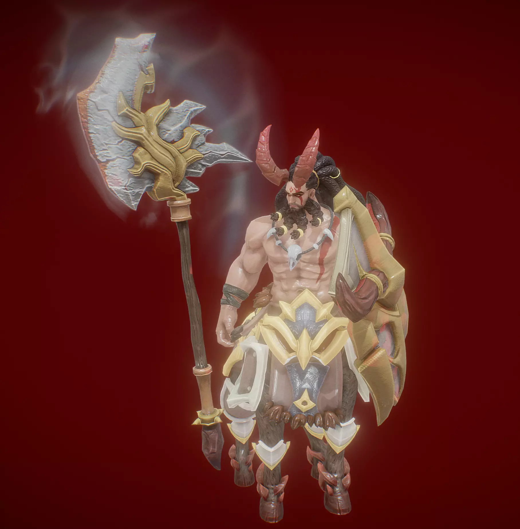 axe Centaure Low-poly 3D model_0
