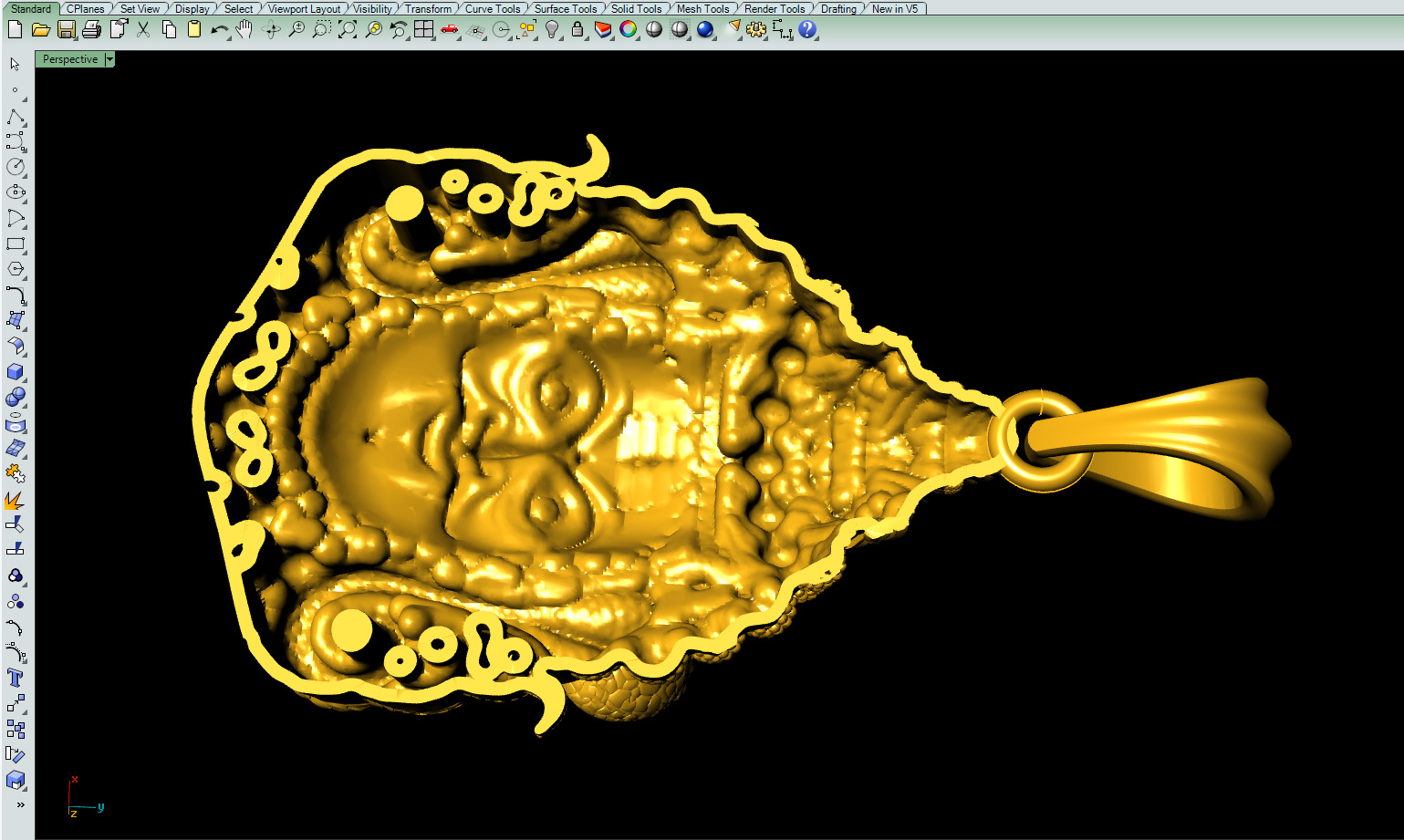 Mahakal pendant 3Dprint file-2 3D print model_5