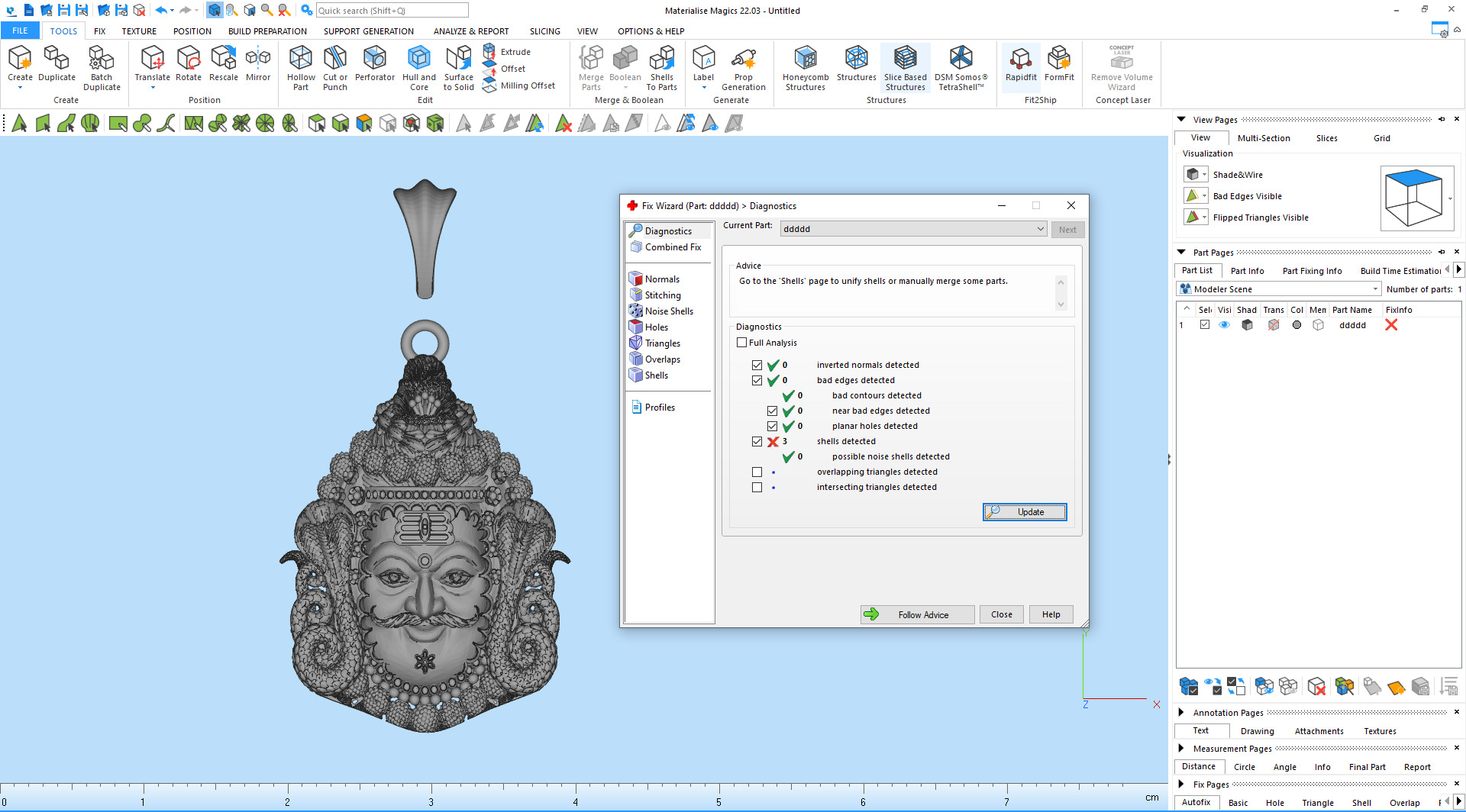 Mahakal pendant 3Dprint file-2 3D print model_7