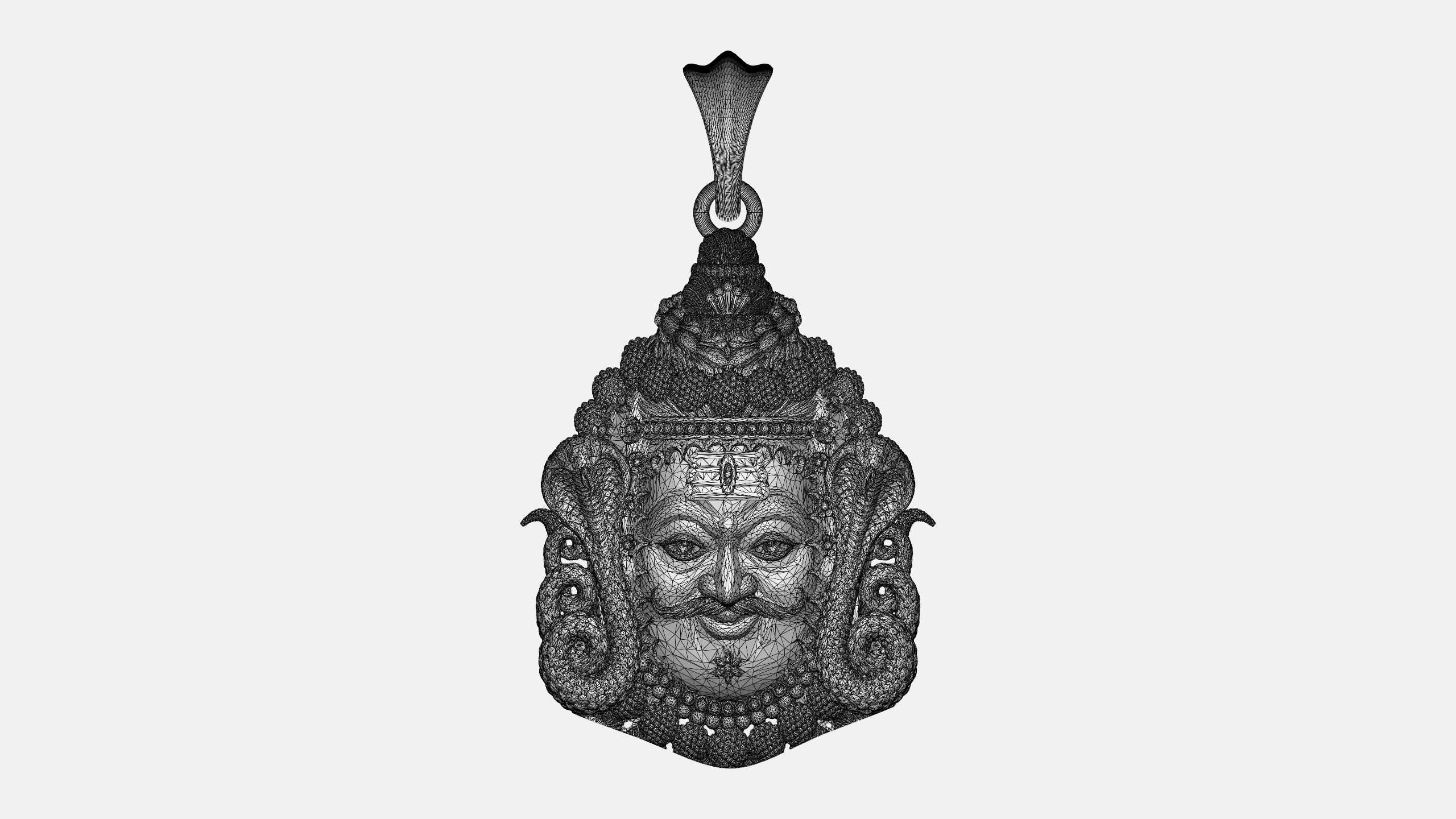 Mahakal pendant 3Dprint file-2 3D print model_8