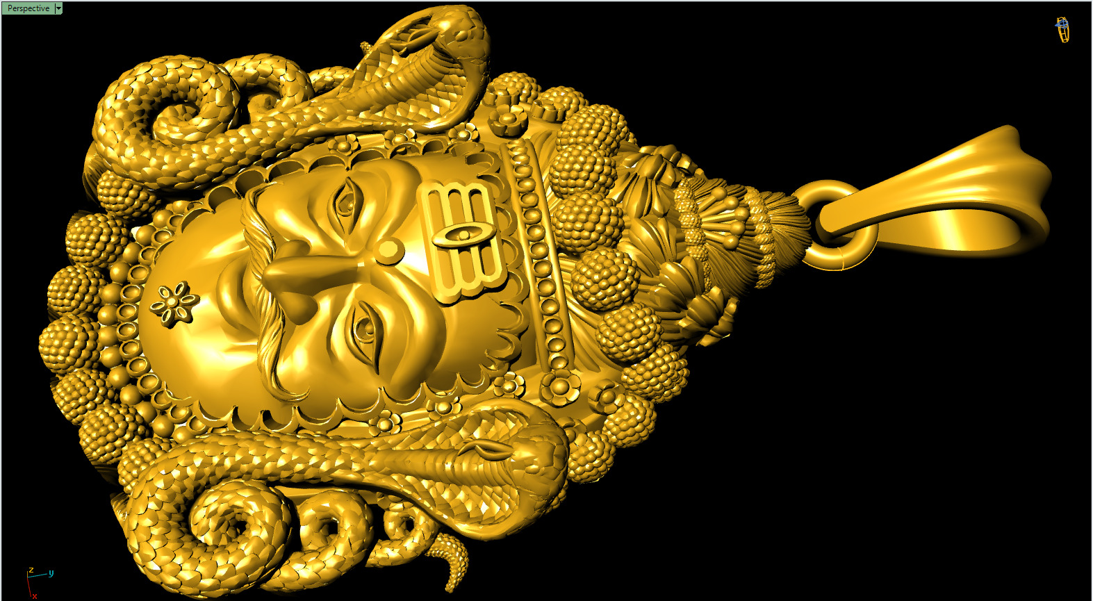 Mahakal pendant 3Dprint file-2 3D print model_6