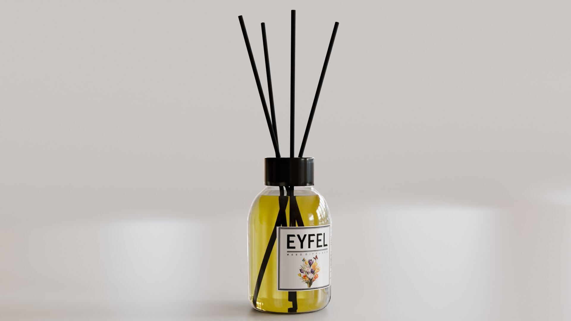 Eyfel Perfume Reed Diffuser Crocus Low-poly 3D model_2