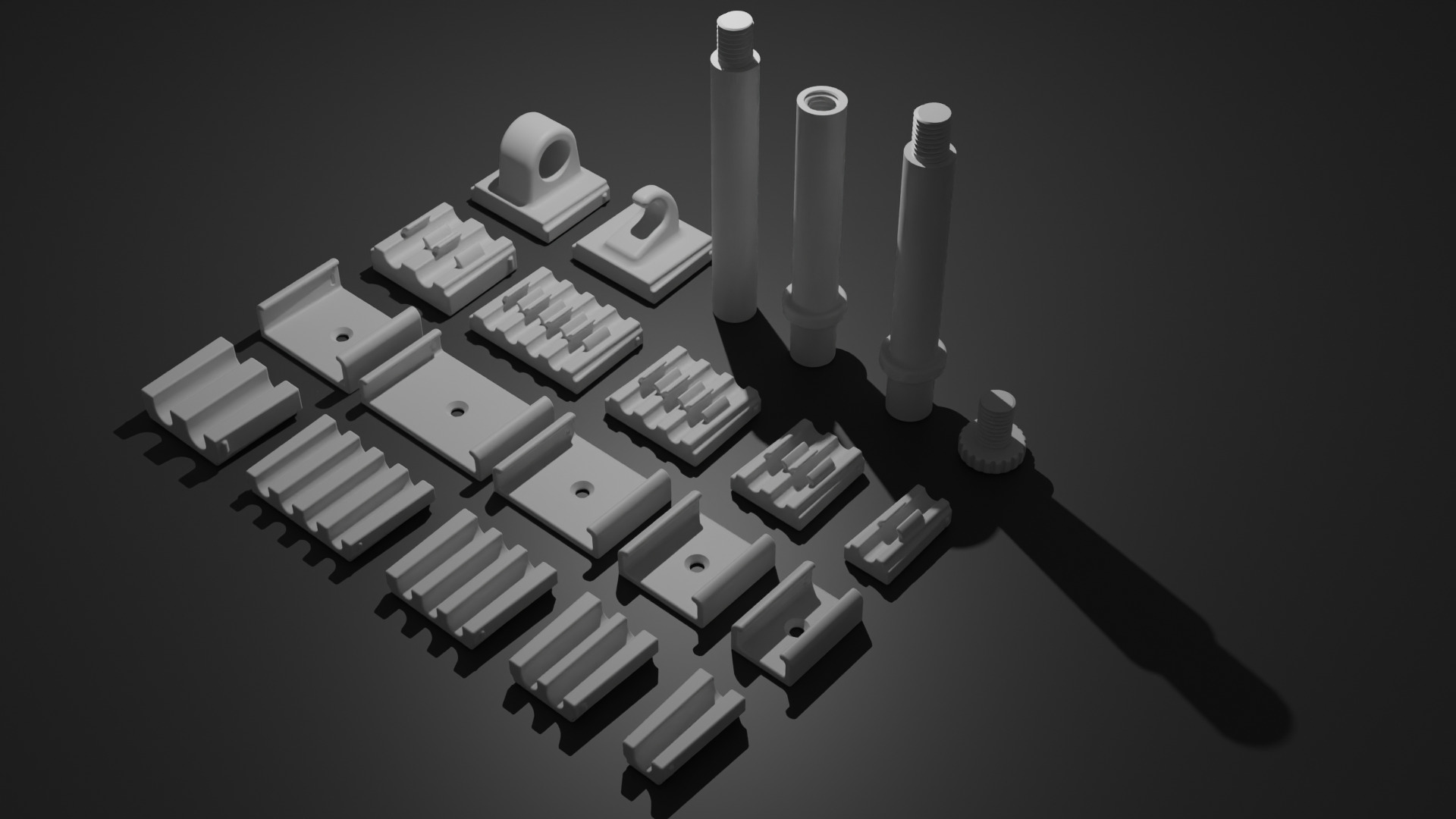 Minimalist Set Cable Organizer Clip Free 3D print model_2