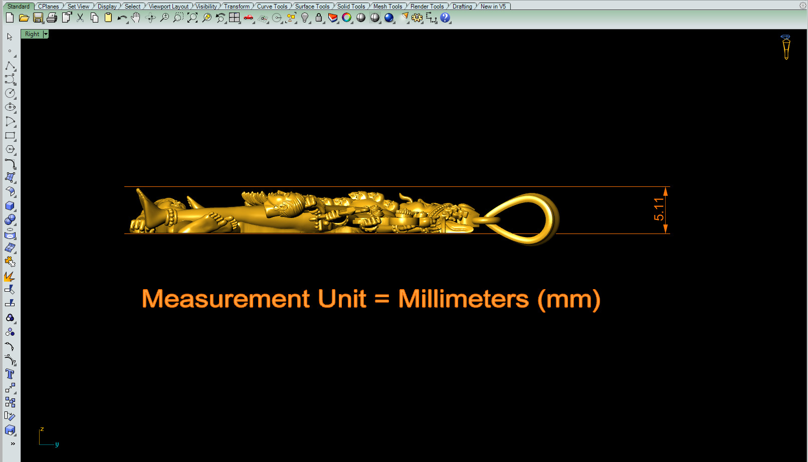 Kali Mata Pendant 3Dprint File-2 3D print model_5