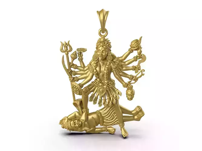 Kali Mata Pendant 3Dprint File-2