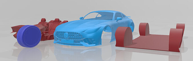 Mercedes Benz AMG GT63 PRO 2025 - 3D Printable Model  3D print model