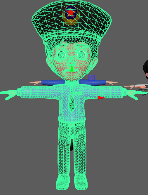 Stylish social personnel Low-poly 3D model_4