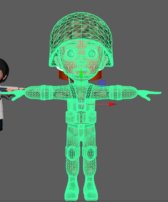 Stylish social personnel Low-poly 3D model_6