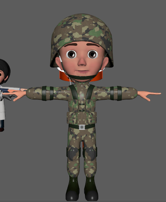 Stylish social personnel Low-poly 3D model_5