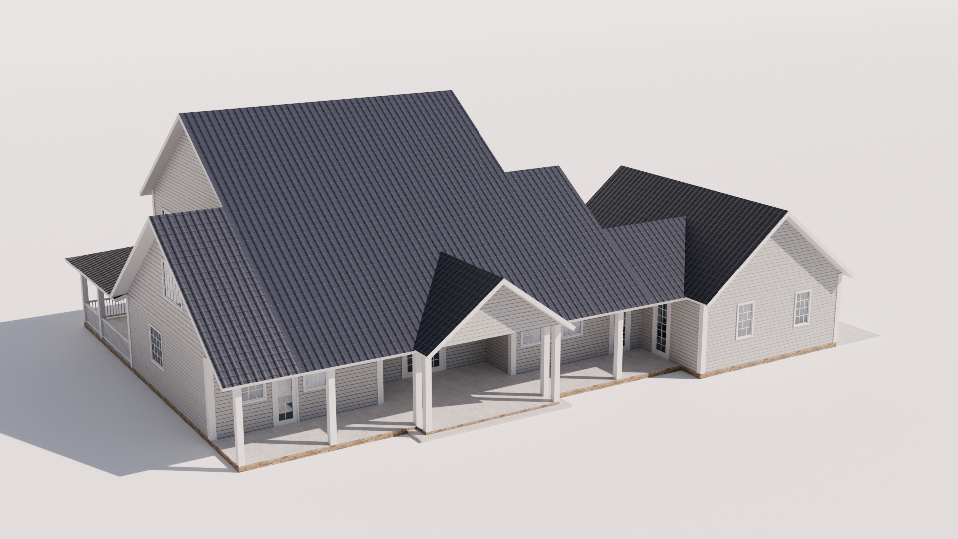 Cottage Houses Collection 1 Low-poly 3D model_19