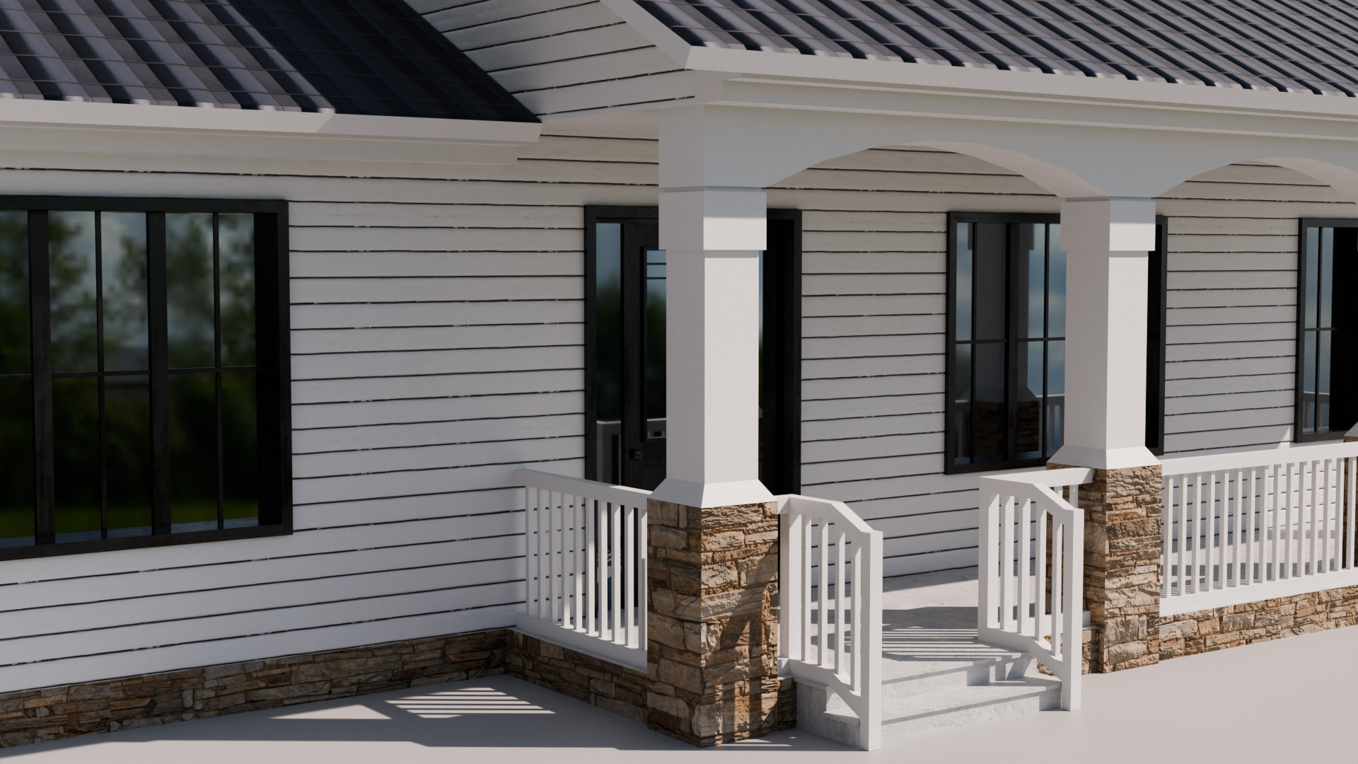 Cottage Houses Collection 1 Low-poly 3D model_14