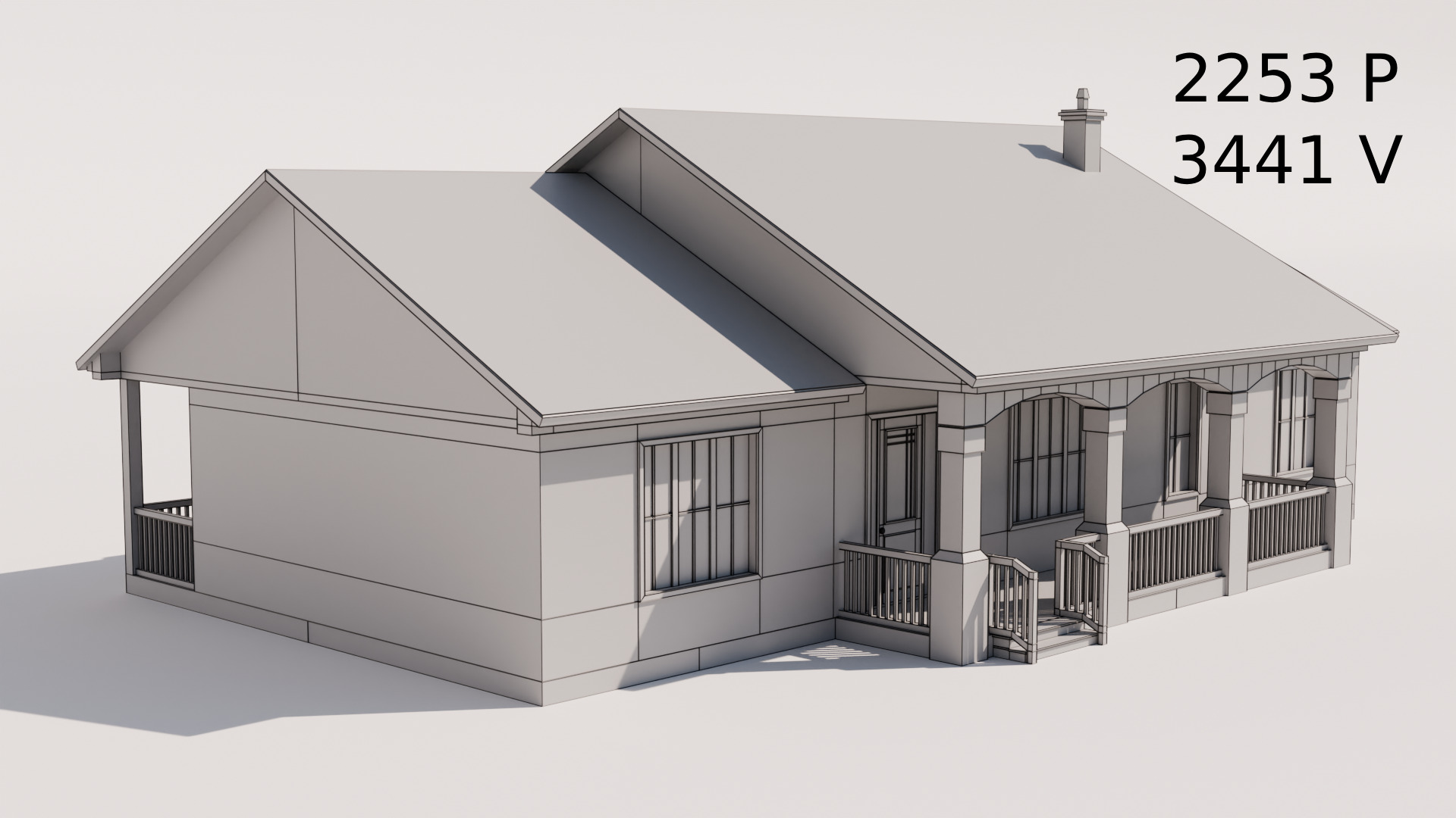 Cottage Houses Collection 1 Low-poly 3D model_16
