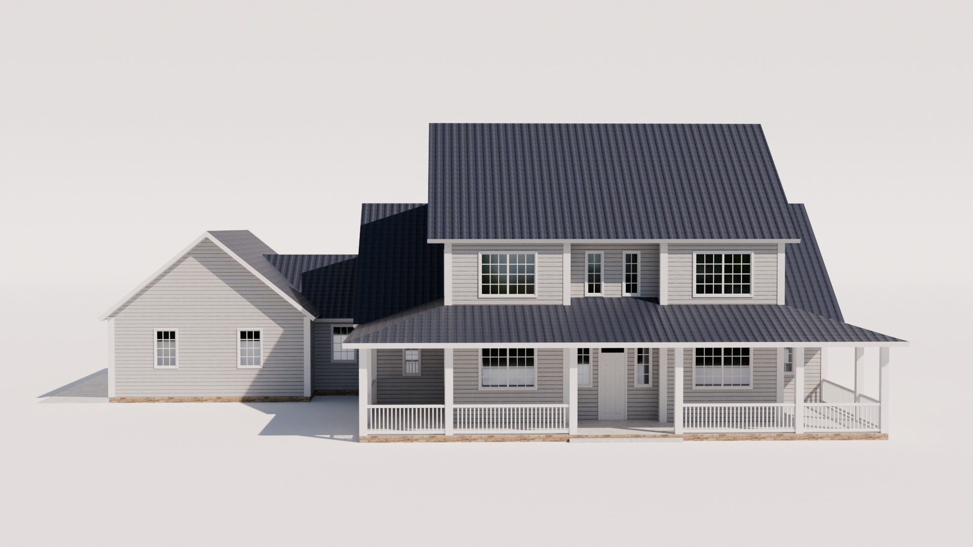 Cottage Houses Collection 1 Low-poly 3D model_17