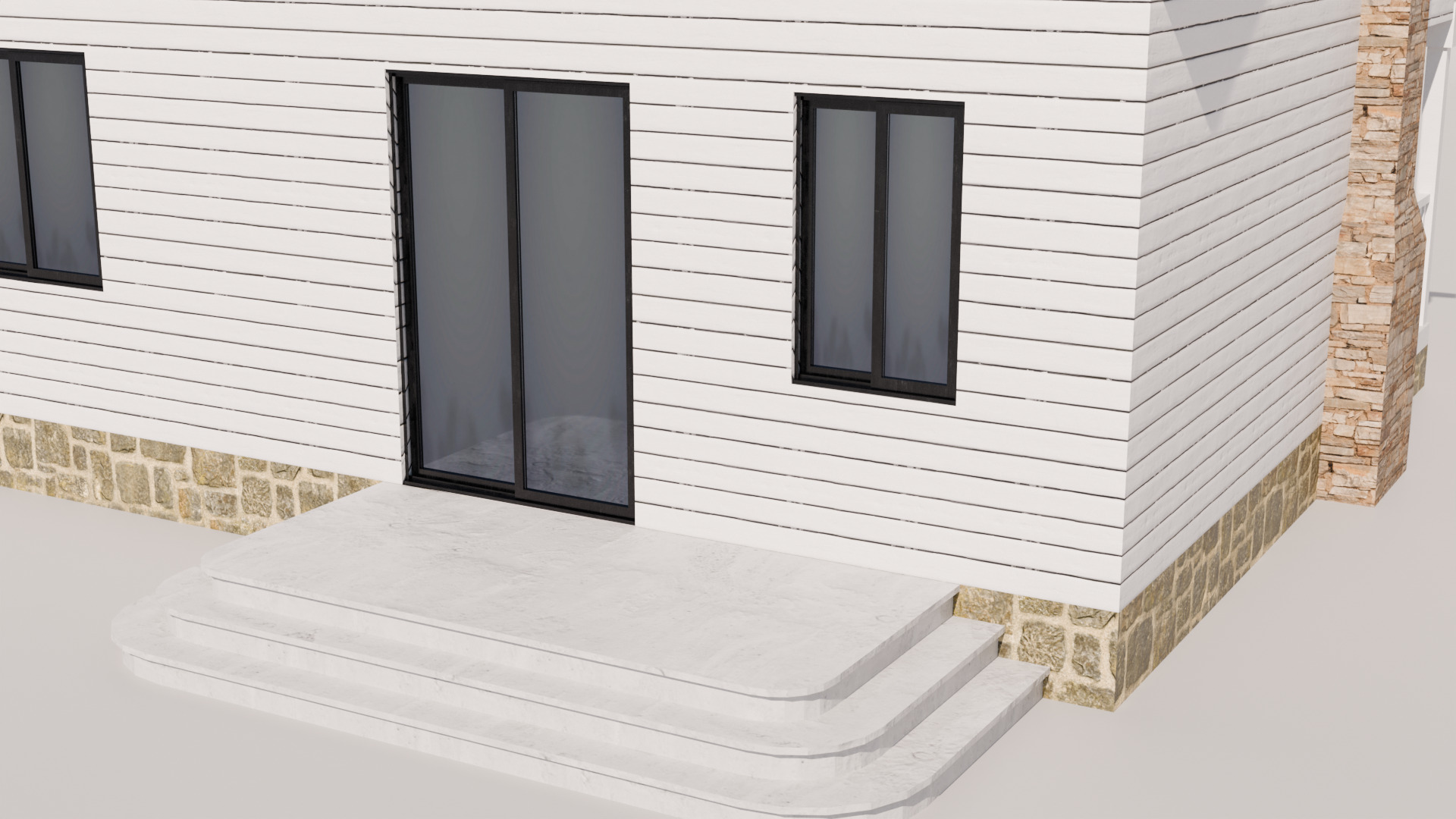 Cottage Houses Collection 1 Low-poly 3D model_4