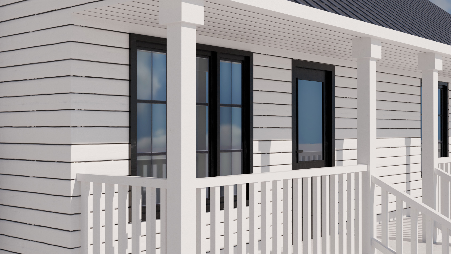 Cottage Houses Collection 1 Low-poly 3D model_3