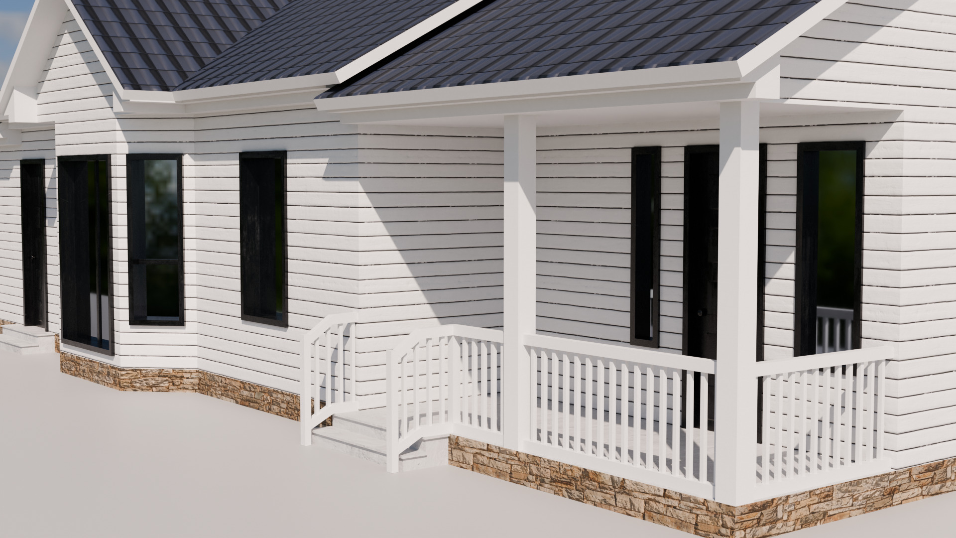 Cottage Houses Collection 1 Low-poly 3D model_15