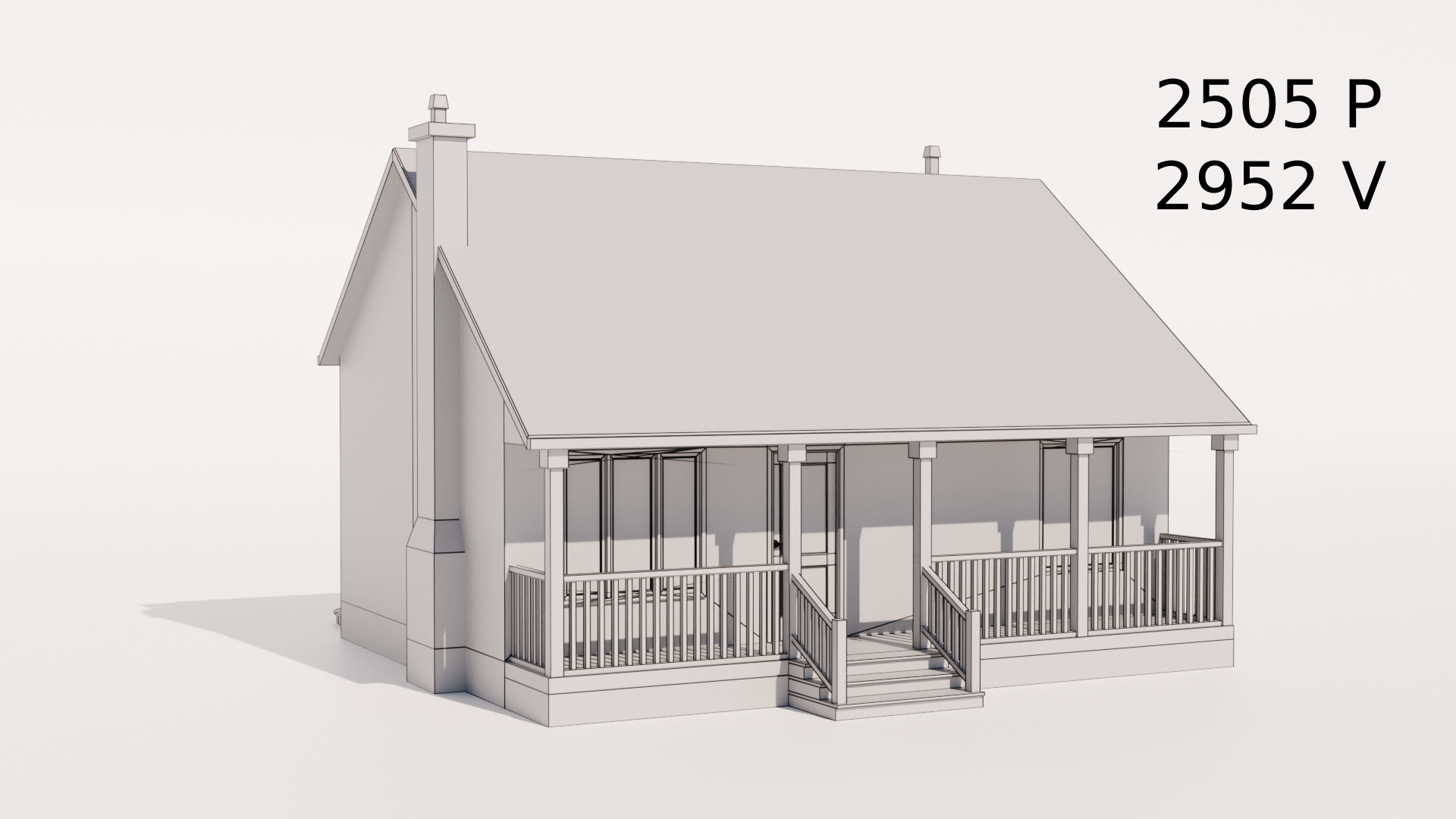 Cottage Houses Collection 1 Low-poly 3D model_5