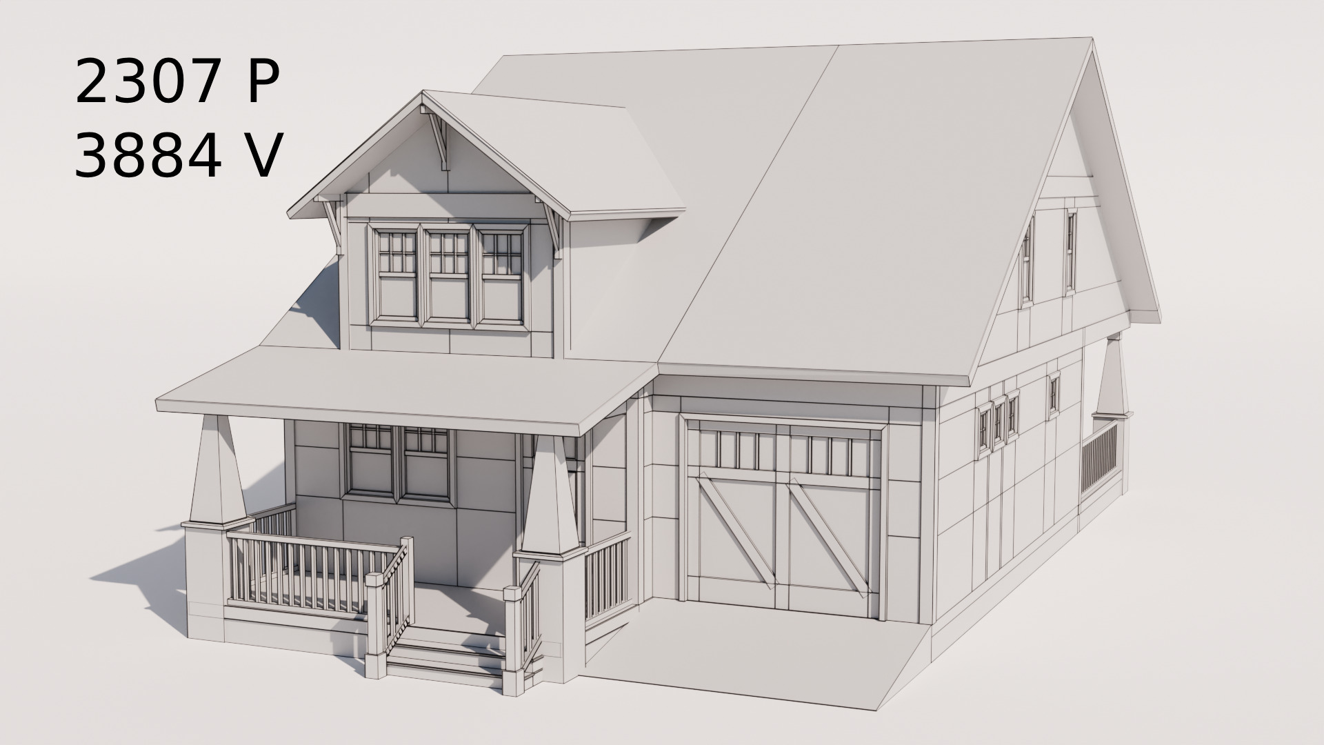 Cottage Houses Collection 1 Low-poly 3D model_29