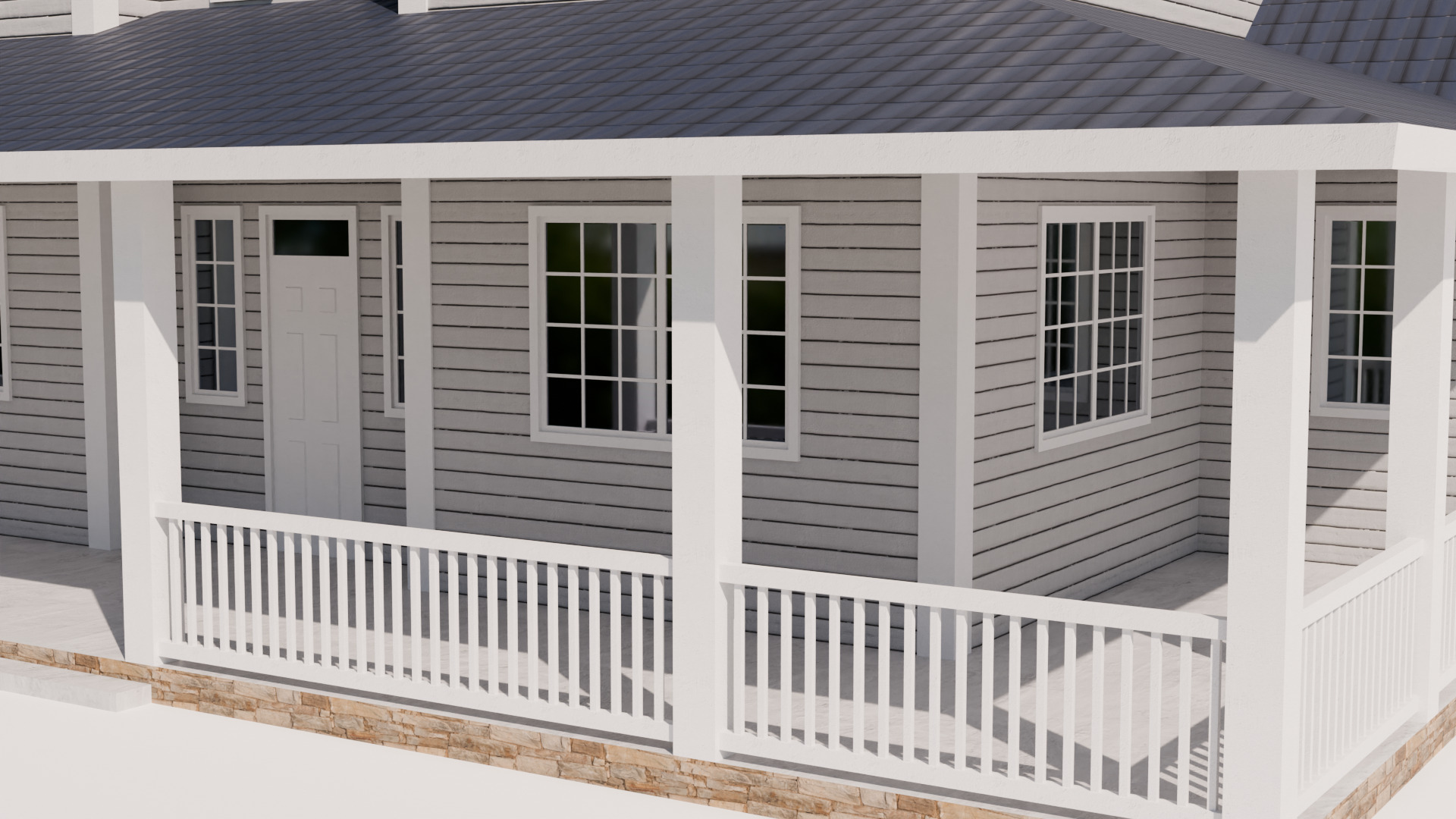 Cottage Houses Collection 1 Low-poly 3D model_20